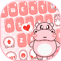Pink Cute Hippo Theme official logo